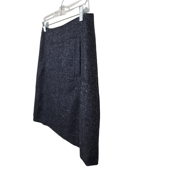 LOFT Tweed Wool Blend Knee Length Skirt Women's Size 4 Charcoal Gray - Picture 2 of 8